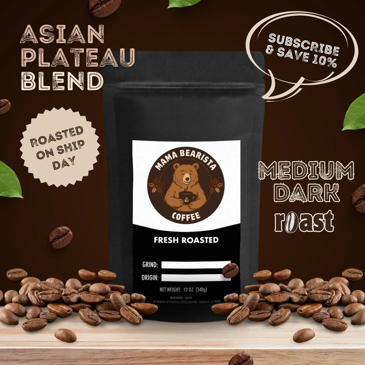Asian Plateau Blend Mama Bearista Coffee
