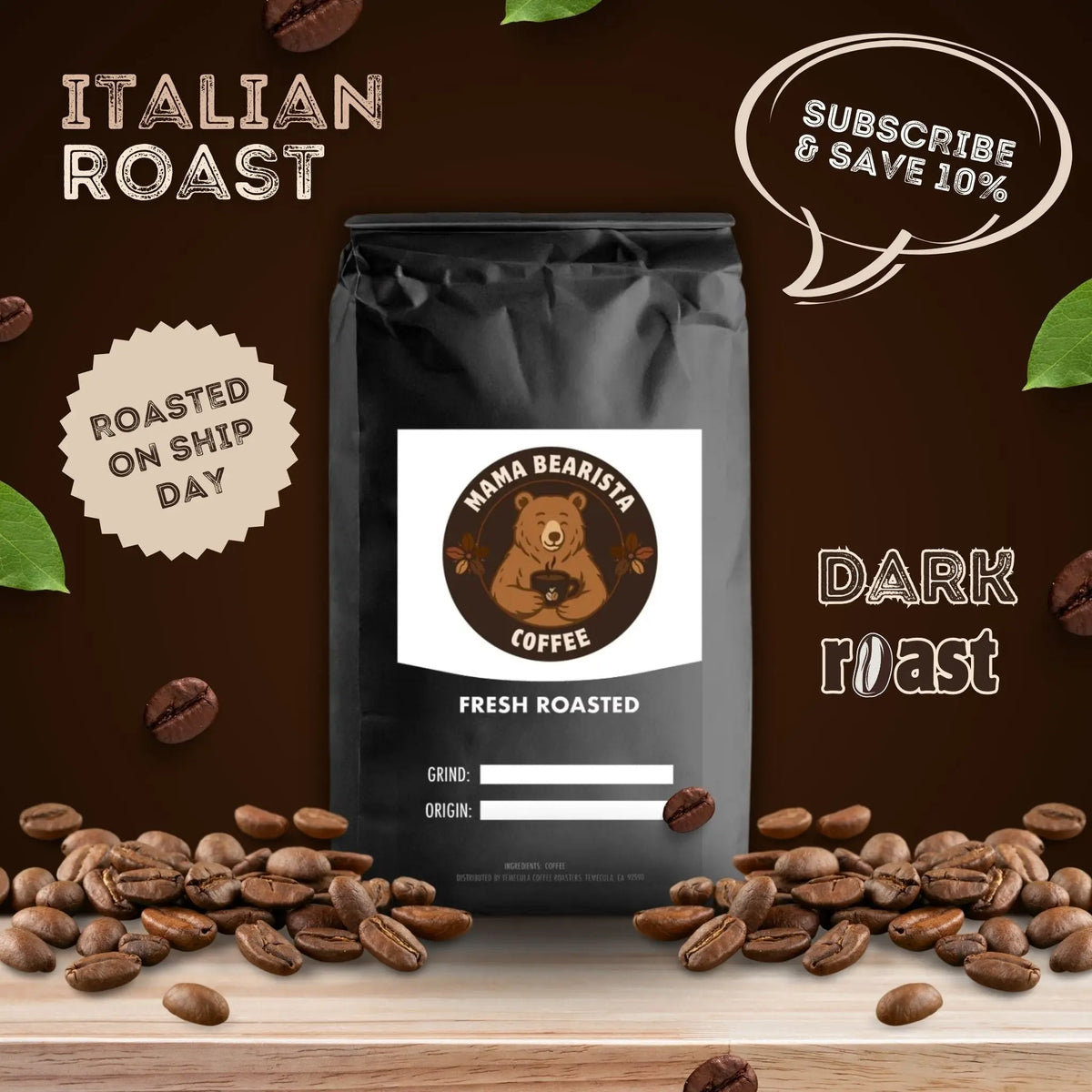 Italian Roast Mama Bearista Coffee
